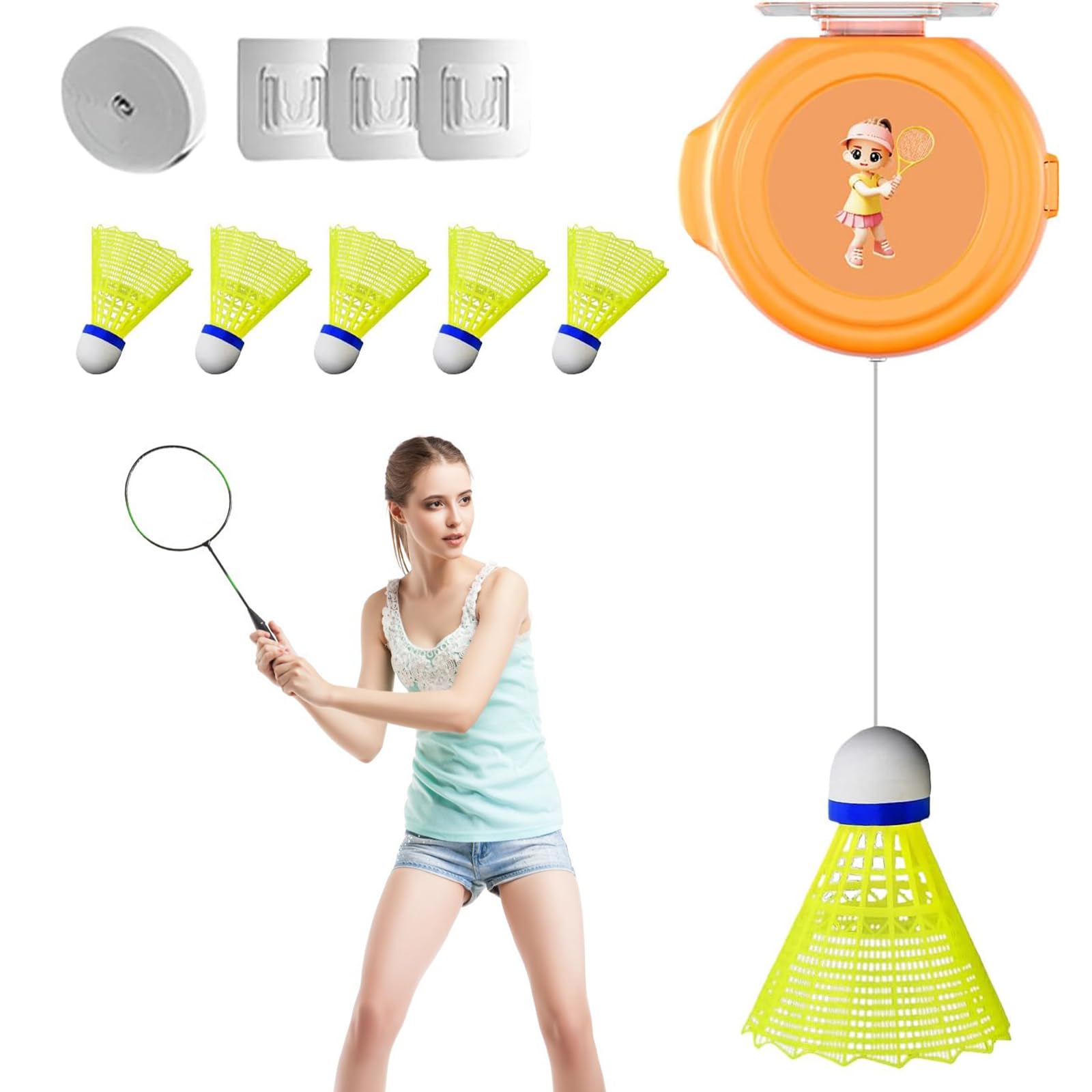 тренировочный бадминтон автоматический набор для бадминтона бадминтон одиночный домашний тренировочный хобби одиночный бадминтон автоматический отскок бадминтон бадминтон одиночный