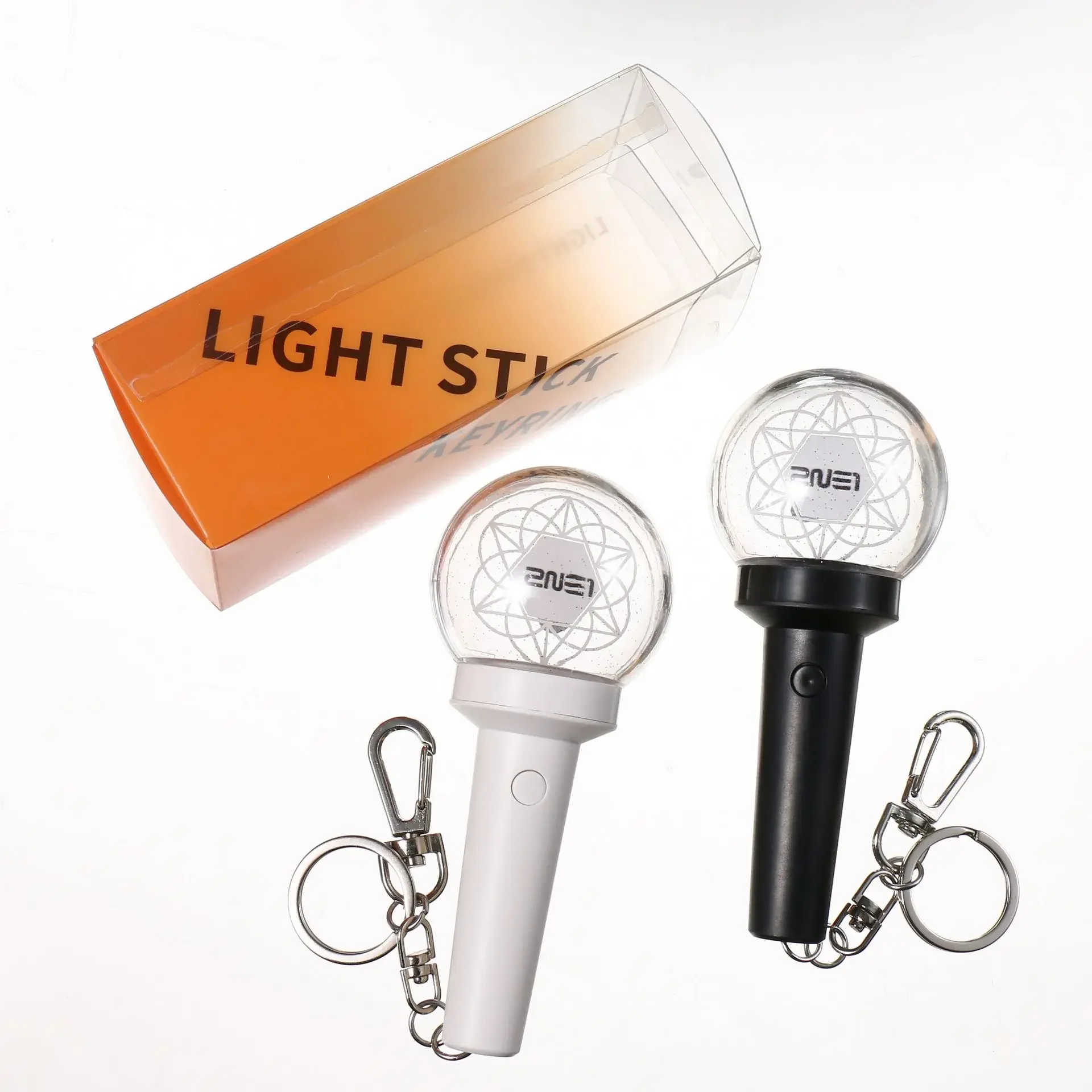 Kpop 2ne1 Mini Lightstick Key Ring Glow Stick Keychains for Fans 2ne1 Lightstick Gift